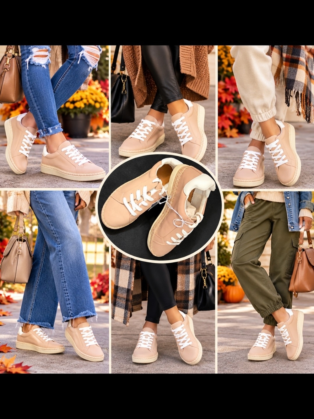 Universal Thread Women's Lace-Up Sneakers in Blush/Tan